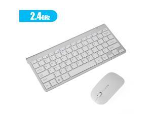 FirstPower Mini Wireless Keyboard And Mouse Set Waterproof 2.4G For Mac Apple PC Computer Silvery FirstPower Mini Wireless Keyboard And Mouse Set Waterproof 2.4G For Mac Apple PC Computer Silvery