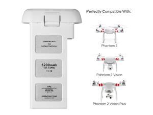 Powerextra LiPo Intelligent Flight Replacement Battery 11.1V 5200mAh for DJI Phantom 2, Phantom 2 Vision and Phantom 2 Vision Plus - Upgraded Powerextra LiPo Intelligent Flight Replacement Battery 11.1V 5200mAh for DJI Phantom 2, Phantom 2 Vision and Phantom 2 Vision Plus - Upgraded