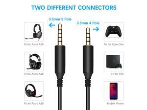 FirstPower Gaming Headset Replacement Audio Cable Cord 2M 3.5mm for Astro A10 A40