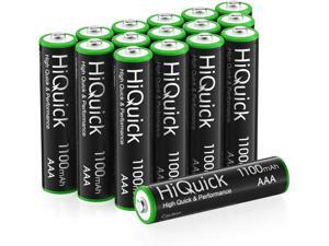 HiQuick 16 Pack Rechargeable Batteries AAA 1100mAh High Capacity Performance 1.2V, Per-Charged Ni-MH AAA Battery HiQuick 16 Pack Rechargeable Batteries AAA 1100mAh High Capacity Performance 1.2V, Per-Charged Ni-MH AAA Battery