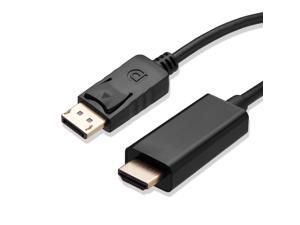 FirstPower DP to HDMI Cable 6FT Gold Plated Display Port DP to HDMI Displayport to HDMI Cable Adapter 4K Full HD 1080P Adapter Cable