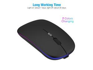 2.4GHz RGB Rechargeable Wireless Mouse Silent USB Mice for Computer PC Laptop US,Black 2.4GHz RGB Rechargeable Wireless Mouse Silent USB Mice for Computer PC Laptop US,Black