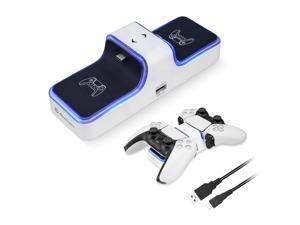 Powerextra Control Charger for PS5 - Charging Station for Playstation 5 Dual Charger for Dual Sense Playstation 5 Controllers with LED Indicator - Charging Type-C Powerextra Control Charger for PS5 - Charging Station for Playstation 5 Dual Charger for Dual Sense Playstation 5 Controllers with LED Indicator - Charging Type-C