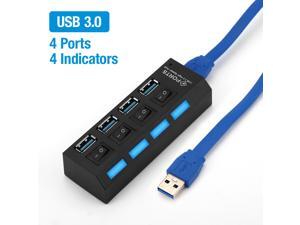 FirstPower 4 Ports USB 3.0 Hub, Portable SuperSpeed USB 3.0 Hub, Splitter 5Gbps, Individual On/Off Switches LED, USB Extension Multi-function USB Dock Hot Swapping Support with US AC Power Plug FirstPower 4 Ports USB 3.0 Hub, Portable SuperSpeed USB 3.0 Hub, Splitter 5Gbps, Individual On/Off Switches LED, USB Extension Multi-function USB Dock Hot Swapping Support with US AC Power Plug