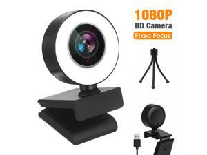 1080P Full HD Fixed-Focus Webcam for PC, Full HD Computer 2K USB Web Cam with Microphone, Cover, Expandable Tripod, Touch Switch Light, Streaming Camera for Skype, Streaming, Teleconference 1080P Full HD Fixed-Focus Webcam for PC, Full HD Computer 2K USB Web Cam with Microphone, Cover, Expandable Tripod, Touch Switch Light, Streaming Camera for Skype, Streaming, Teleconference