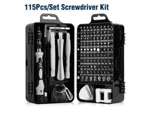 Screwdriver Kit, 115Pcs Screwdriver Bits Set Magnetic Driver Repair Tool Kit for Mobile Phone, Smartphone, Game Console, Tablet, PC, Black Screwdriver Kit, 115Pcs Screwdriver Bits Set Magnetic Driver Repair Tool Kit for Mobile Phone, Smartphone, Game Console, Tablet, PC, Black