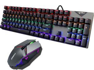 HSCCGI RGB Mechanical Gaming Keyboard
and Mouse Combo, USB Wired LED Backlight Gaming Mouse and RGB LED
Keyboard for Laptop PC Computer Gaming and Work HSCCGI RGB Mechanical Gaming Keyboard
and Mouse Combo, USB Wired LED Backlight Gaming Mouse and RGB LED
Keyboard for Laptop PC Computer Gaming and Work