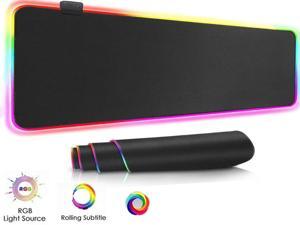 Large RGB Gaming Mouse Pad - 14 Light Modes Extended Computer Keyboard Mat with Durable Stitched Edges, High-Performance Mouse Pad Optimized for Gamer 31.5X 11.8in Large RGB Gaming Mouse Pad - 14 Light Modes Extended Computer Keyboard Mat with Durable Stitched Edges, High-Performance Mouse Pad Optimized for Gamer 31.5X 11.8in