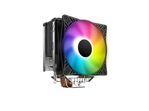 HSCCGI Black CPU Air Cooler w/ 4 Heat Pipes 120mm PWM Processor 125W TDP Fan Intel LGA 1200 115X / AMD AM3 AM4 RGB Sync HSCCGI Black CPU Air Cooler w/ 4 Heat Pipes 120mm PWM Processor 125W TDP Fan Intel LGA 1200 115X / AMD AM3 AM4 RGB Sync