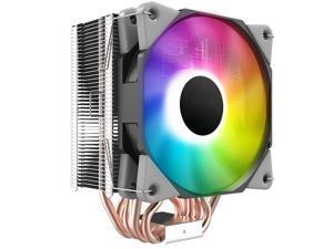 HSCCGI Black CPU Air Cooler w/ 6 Heat Pipes 120mm PWM Processor 180W TDP Fan Intel LGA 1200 115X / AMD AM3 AM4 RGB Sync HSCCGI Black CPU Air Cooler w/ 6 Heat Pipes 120mm PWM Processor 180W TDP Fan Intel LGA 1200 115X / AMD AM3 AM4 RGB Sync