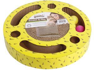 PAWISE Cat Scratcher Cardboard Reversible Kitty Scratching Pad Lounge Interactive Toy PAWISE Cat Scratcher Cardboard Reversible Kitty Scratching Pad Lounge Interactive Toy