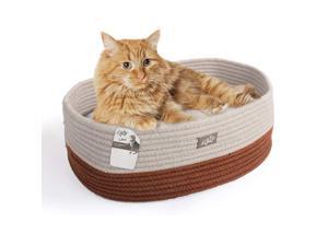 ALL FOR PAWS Oval Cat Bed with Special Weaving Design, Super Soft Durable Pet Bed with Firm Breathable Cotton for Cats and Small Dogs ALL FOR PAWS Oval Cat Bed with Special Weaving Design, Super Soft Durable Pet Bed with Firm Breathable Cotton for Cats and Small Dogs
