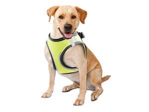 PAWISE Pet Reflective Mesh Dog Harness Soft Padded Mesh Walking Vest No-Pull Pet Harness with 2 Leash Clips PAWISE Pet Reflective Mesh Dog Harness Soft Padded Mesh Walking Vest No-Pull Pet Harness with 2 Leash Clips