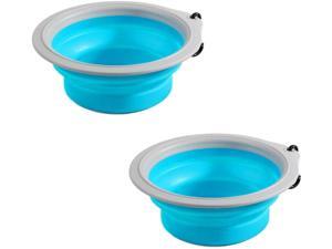 PAWISE Collapsible Dog Bowl Foldable Expandable Cup Dish for Cat Food Water Feeding Portable Travel Bowl with Carabiner for Dog 380ml (2 Pack) PAWISE Collapsible Dog Bowl Foldable Expandable Cup Dish for Cat Food Water Feeding Portable Travel Bowl with Carabiner for Dog 380ml (2 Pack)