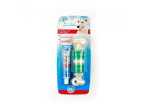 All For Paws Dog Toothpaste and Toothbrush Set 3 Sided Brush Double Sided with Long Curved Handle Dog Toothbrush with Toothpaste Set All For Paws Dog Toothpaste and Toothbrush Set 3 Sided Brush Double Sided with Long Curved Handle Dog Toothbrush with Toothpaste Set