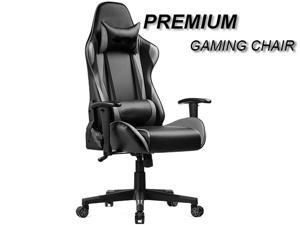 Ergonomic High Back Gaming Chair with Adjustable Armrest Lumbar Support Headrest Swivel Task Desk Chair Computer Chair  with Headrest and Lumbar Pillow E-Sports Chair, Gray