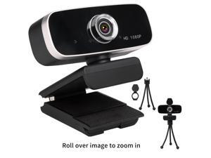 JELUMP 1080P Webcam with Microphone, Streaming Webcam Camera USB Plug and Play Compatible with Desktop Laptop MacBook for Video Calling Recording Conferencing Webcams