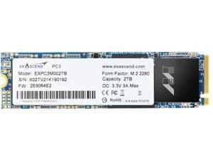 Exascend EXPC3 2TB M.2 2280 PCIe Gen 3x4 NVMe 3D NAND 3,100MB/s Internal Gaming SSD High Endurance Exascend EXPC3 2TB M.2 2280 PCIe Gen 3x4 NVMe 3D NAND 3,100MB/s Internal Gaming SSD High Endurance
