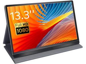 T-13 13.3 Inch Portable Monitor Display Full HD 1080P Computer Display USB Type-C Gaming Monitor with HDMI IPS Screen Dual Speakers Leather Case T-13 13.3 Inch Portable Monitor Display Full HD 1080P Computer Display USB Type-C Gaming Monitor with HDMI IPS Screen Dual Speakers Leather Case
