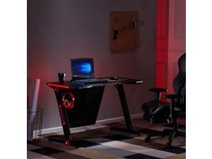 Vitesse 63 Inch Gaming Desk T Shaped Computer Desk With Free Large Mouse Pad Racing Style Professional Gamer Game Station With Usb Gaming Handle Rack Cup Holder Headphone Hook Newegg Com