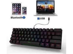 Wired/Wireless 3.0 Mechanical Keyboard 60% Compact 61 Keys RGB Backlit Type-C Gaming/Office Keyboard for PC/Mac/Linux/iPad/iPhone/Smartphone/Laptop Blue Switch Wired/Wireless 3.0 Mechanical Keyboard 60% Compact 61 Keys RGB Backlit Type-C Gaming/Office Keyboard for PC/Mac/Linux/iPad/iPhone/Smartphone/Laptop Blue Switch