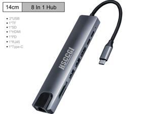 USB C Hub, UPGROW 8-in-1 Type C Adapter with 100Mb/s Ethernet interface, 4K Mac HDMI Adapter, 2 USB, SD/TF Card Reader, USB-C Power Delivery, Portable Splitter for Apple Mac Pro/Air Other USB C Laptop USB C Hub, UPGROW 8-in-1 Type C Adapter with 100Mb/s Ethernet interface, 4K Mac HDMI Adapter, 2 USB, SD/TF Card Reader, USB-C Power Delivery, Portable Splitter for Apple Mac Pro/Air Other USB C Laptop