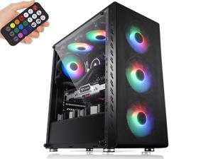 ATX Mid-Tower with Mesh & Transparent Front Panel Option, six 120mm RGB Fans, Acrylic window & RGB Lighting System ATX Mid-Tower with Mesh & Transparent Front Panel Option, six 120mm RGB Fans, Acrylic window & RGB Lighting System