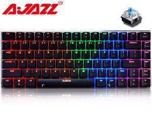 RGB Mechanical Keyboard, 82 Keys Layout, Black Switches, LED Backlit, Aluminum Portable Wired Gaming Keyboard, Pluggable Cable, for Games Work and Daily Use, Black RGB Mechanical Keyboard, 82 Keys Layout, Black Switches, LED Backlit, Aluminum Portable Wired Gaming Keyboard, Pluggable Cable, for Games Work and Daily Use, Black