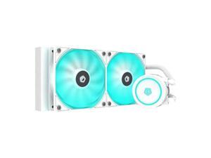 ID-COOLING AURAFLOW X 240 Snow CPU Water Cooler 12V RGB AIO Cooler 240mm CPU Liquid Cooler 2X120mm RGB Fan, Intel 115X/2066, AMD TR4/AM4