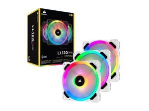 LL Series LL120 RGB 120mm RGB LED Fan Triple Pack with Lighting Node PRO- White Lighting Node PRO Included LL120 RGB White CO-9050092-WW
