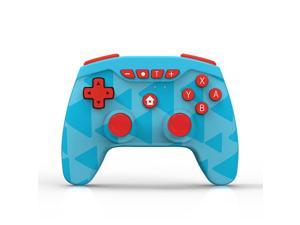 Switch Controllers, Wireless 6-Axis Gamepad Bluetooth Dual Vibration Controller For Switch Pro, Product color: Blue Camouflage + Red Button