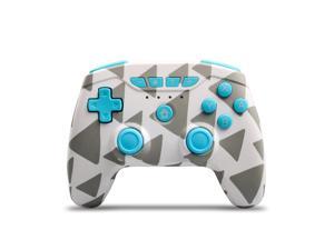 Switch Controllers, Wireless 6-Axis Gamepad Bluetooth Dual Vibration Controller For Switch Pro, Product color: White Camouflage + Blue Button