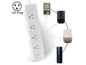 Smart Plug, 10A Home Smart WiFi Power Strip Surge Protector 4 Outlet Wireless Power Extension Socket, Support APP Operation & Timing Switch
