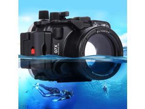 40m Underwater Depth Diving Case Waterproof Camera Housing for Canon G7 X Black