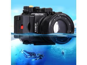 40m Underwater Depth Diving Case Waterproof Camera Housing for Sony RX100 IV Black