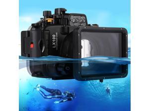 40m Underwater Depth Diving Case Waterproof Camera Housing for Panasonic LUMIX DMC-LX100 Black