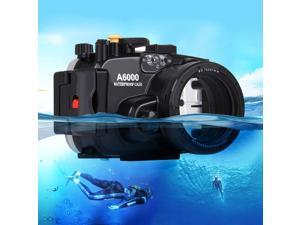 40m Underwater Depth Diving Case Waterproof Camera Housing for Sony A6000 Black