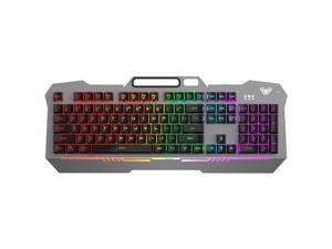 Gaming Keyboard, AULA F3010 USB Bright Light Wired Mechanical Gaming Keyboard with Mobile Phone Placement
