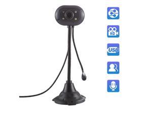 Mega Pixels USB 2.0 Driverless PC Camera / Webcam with MIC and 4 LED Lights, Cable Length: 1.1m