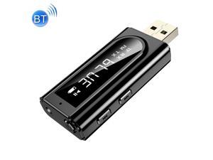 K9 USB Car Bluetooth 5.0 Adapter Receiver FM + AUX Audio Dual Output Stereo Transmitter