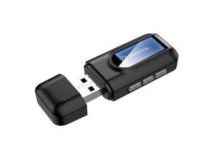 BT201 Bluetooth 5.0 USB 2 in 1 Bluetooth Audio Receiver Transmitter with LCD Display