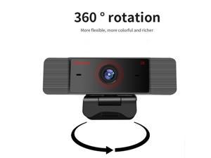 2K HD Stream Webcam 360 Degree Rotation with Microphone - HD Streaming & Recording at 30Fps - 500M Pixel Auto-focusing Web Camera
