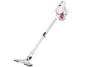 Cordless Stick Vacuum Cleaner, Ultra-Lightweight Compact Upright Handheld Vacuums Broom for Carpet Pet Floor Hair, 40min Max Long Runtime Detachable Battery, White