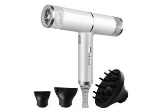 Professional Ionic Hair Dryer, 1300W,  3 Type Smoothing Noozle Included, Fast Drying, Intelligent Heat Control, Negative Ions, Quiet and Light Weight Design