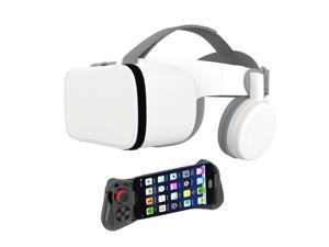 VR Headset Wireless Bluetooth Gaming VR Bundle with Headphone Rechargable for Iphone Android Virtual Reality Advanced