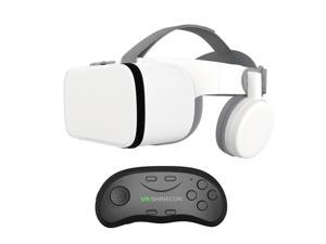VR Headset Wireless Bluetooth Gaming VR Bundle with Headphone Rechargable for Iphone Android Virtual Reality Advanced