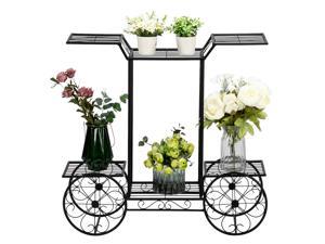 Metal Plant Stand Outdoor - Paint Car Shape 6 Indoor Plant Stand Black