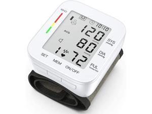 Blood Pressure Monitor Digital Automatic Wrist Cuffs for Home Use with Large LCD Display
