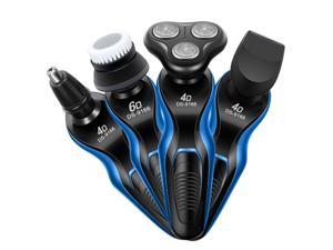 4 In 1 Electric Razor for Men,  Multi-purpose Electric Shaver Waterproof  Rechargeable Wet And Dry Shaver Trimmer Nose Hair Trimmer Shaver- Black