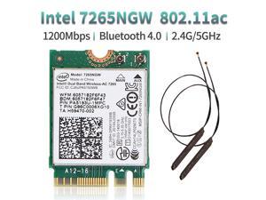Dual band Wireless AC Intel 7265 IEEE 802.11ac Bluetooth 4.2 Wi-Fi Combo Adapter 7265NGW WiFi Card For Laptop PC
